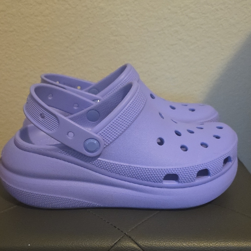 Purple Platform Sandals with Chunky Sole
